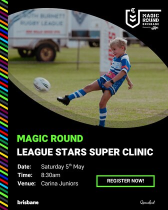 NRL Magic Round Super Clinic 5-12 year olds. 