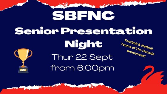 SBFNC Senior Presentation Night & Teams of the Decade