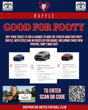 Toyota Good For Footy Raffle 