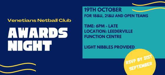 Awards Night - 18 & Under, 21 & Under and Open