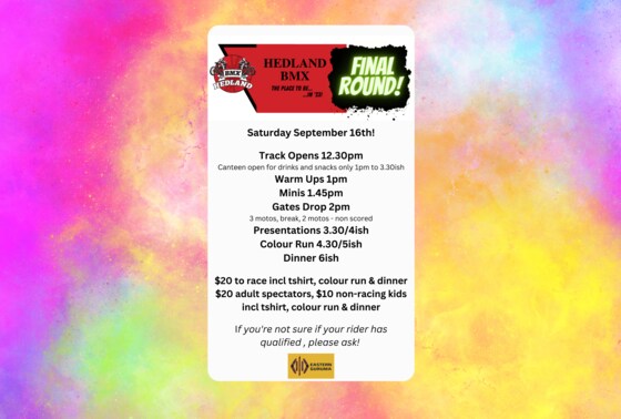 Final Round. Presentations. Colour Run. Dinner. 