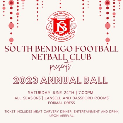 2023 Annual Ball - Saturday 24th June 2023