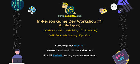 In-Person Game Dev Workshop #1! 