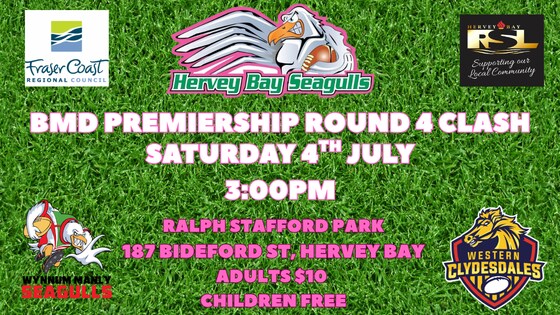 BMD Premiership Game - Wynnum Manly Seagulls VS Western Clydesdales