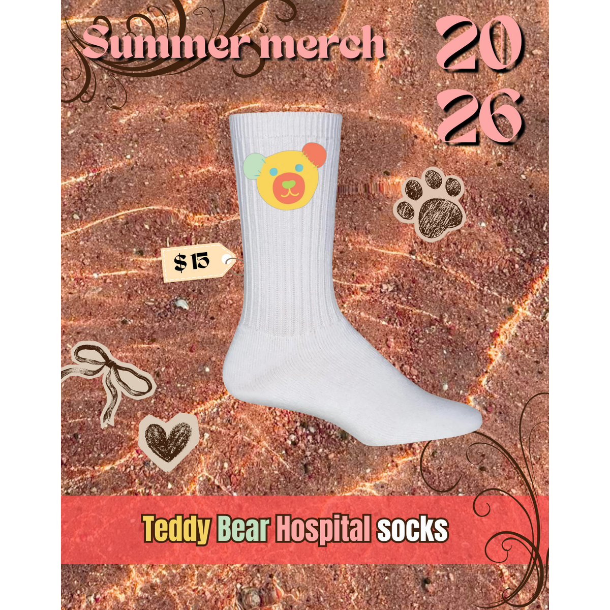 Teddy Bear Hospital Socks 2026