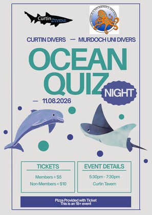Curtin Divers & Murdoch Uni Divers Quiz Night