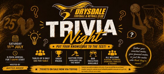 Drysdale Football & Netball Club Trivia Night