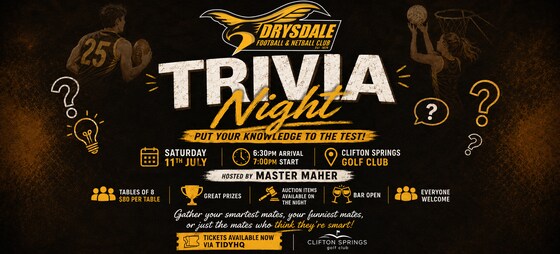 Drysdale Football & Netball Club Trivia Night