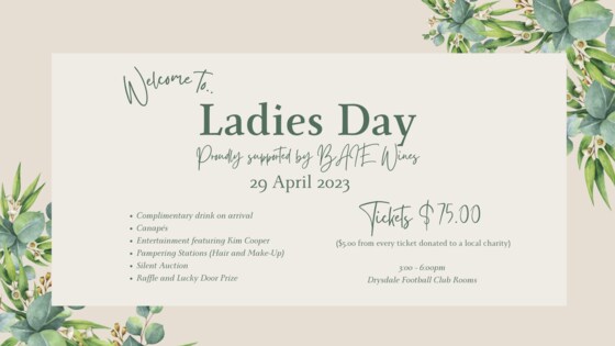 Ladies Day 2023 - Proudly Supported by BAIE Wines