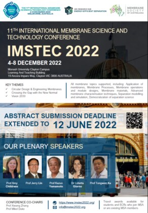 IMSTEC 2022 (the 11th International Membrane Science and Technology Conference) 