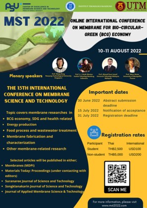 15th International Conference on Membrane Science and Technology 2022