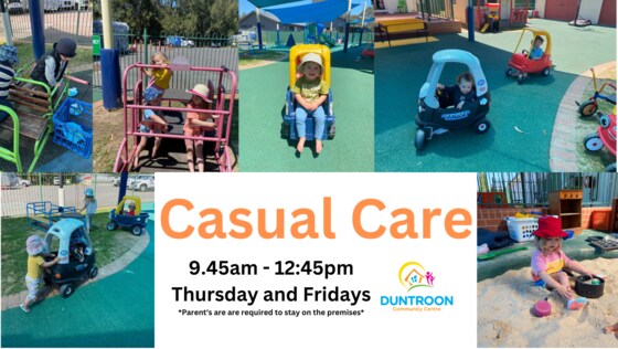 Casual Care: Term 1, Week 5 - Thursday and Friday