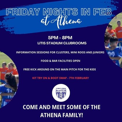 Friday nights at Athena - Friday 7 February