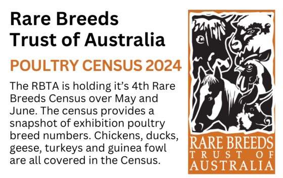 2024 Rare Breeds Trust of Australia Poultry Census