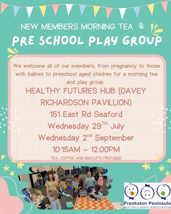 New members morning tea and playgroup - Sept
