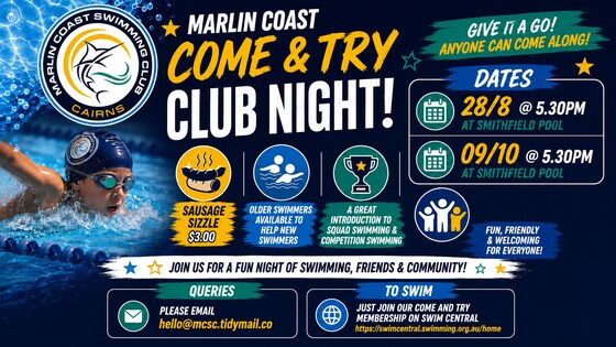 Club Night/Come & Try Night 28th August 2026