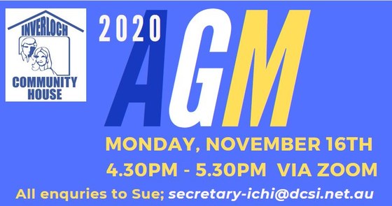 Inverloch Community House AGM 16/11/2020