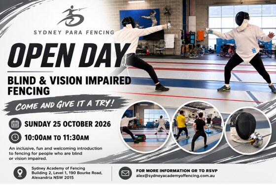 Open Day - Blind & Vision Impaired Fencing
