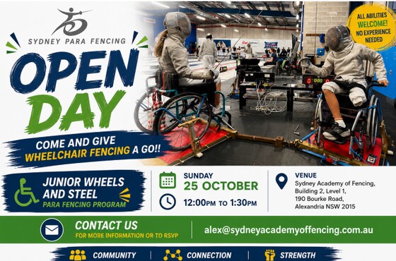Come Try Wheel Chair Fencing - Junior Wheels of Steel & Wheelchair Fencing