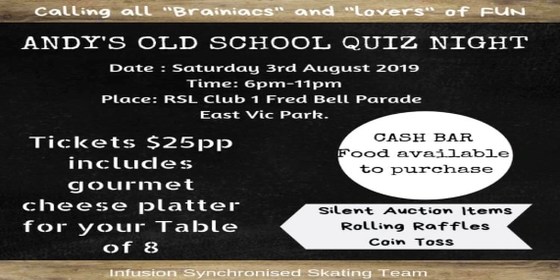 Infusion Senior Quiz Night Fundraiser