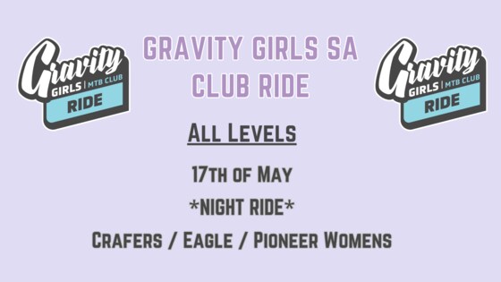 GGSA Social Ride |NIGHT RIDE - lights required | All Levels | Crafers / Eagle / Pioneer Womens