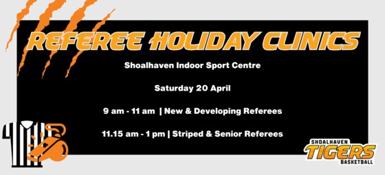 Holiday Referee Clinics // New to Senior Referees Invited!