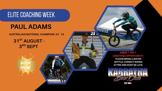 Paul Adams KBMX Elite Coaching Week of 31/08/2026