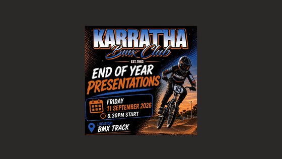 2026 Karratha BMX Presentations - Please book 'Free' Tickets for catering!