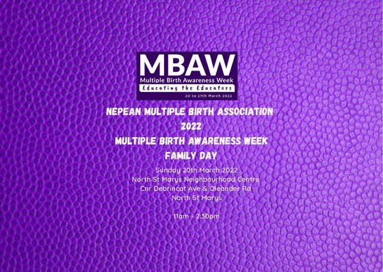 NMBA Multiple Birth Awareness Week Family Day 
