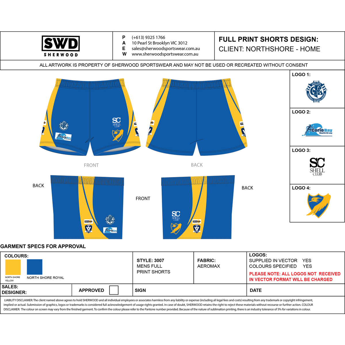 Game Day Shorts - Blue