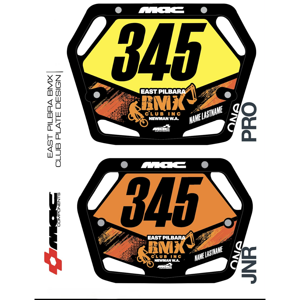 2026 East Pilbara BMX Club Plates