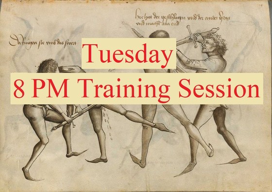8 pm Tuesday Training Sessions
