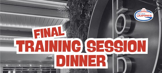 Final Training Session Dinner
