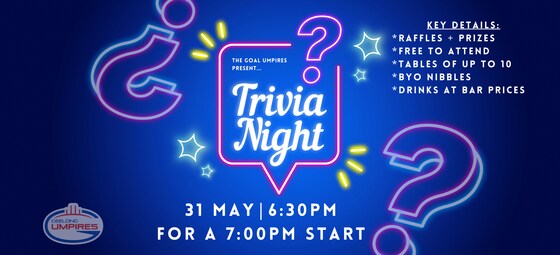 Goal Umpires Trivia Night