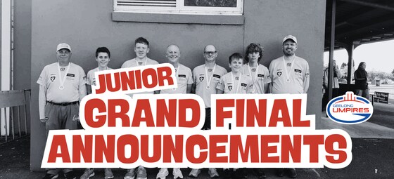 Junior Grand Final Announcements