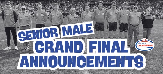 Senior Male Grand Final Announcements