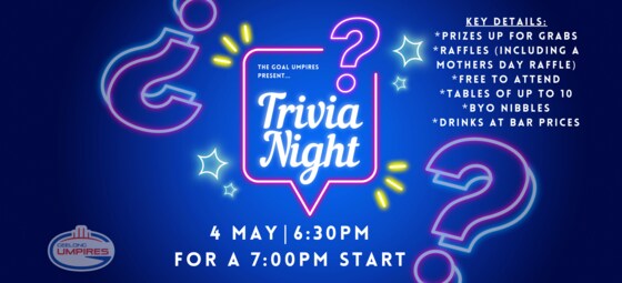 Goal Umpires Trivia Night