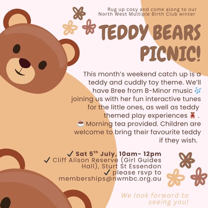 July weekend coffee catch up - Teddy Bears Picnic! 