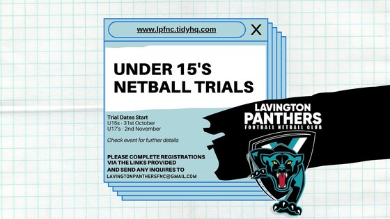 U15 Netball Trials for the 2024 Season