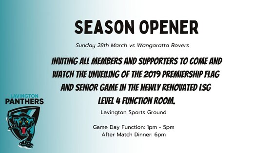 Season Opener - 28th March