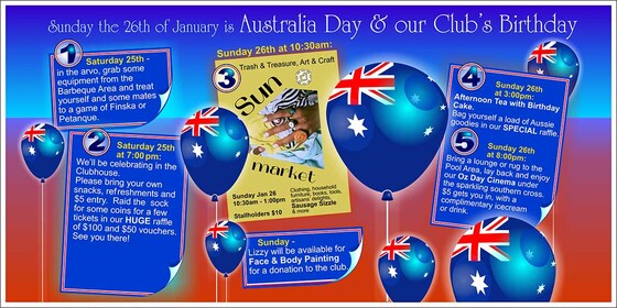 Club birthday and Australia Day 2025