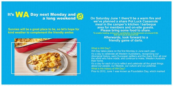 WA Day "Pot Luck"
