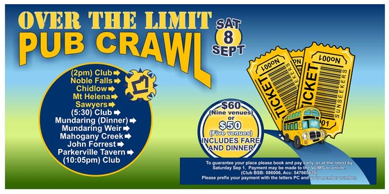 OVER THE (20 MILE) LIMIT PUB CRAWL