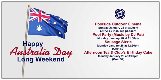 Australia Day Long Weekend