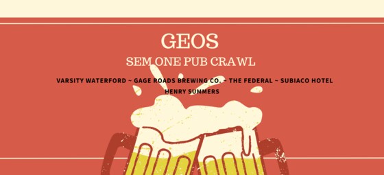 GEOS SEMESTER 1 PUB CRAWL 🍻 🚌 🥳