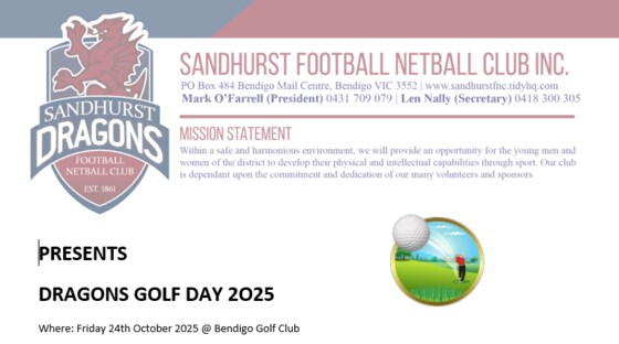 Dragons Golf Day 2025