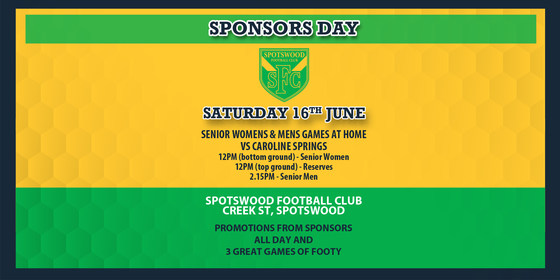 Spotswood FC Sponsors Day