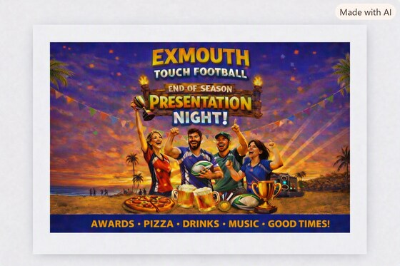 2026 Exmouth Touch Football End of Season Presentation Night