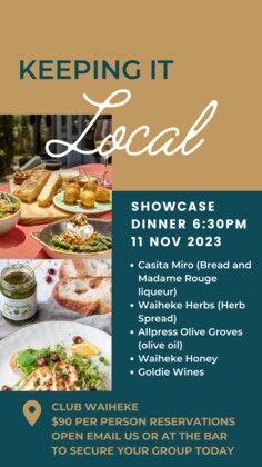 Local Produce Showcase Dinner