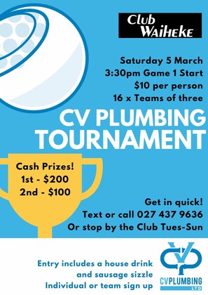 CV Plumbing Tournament